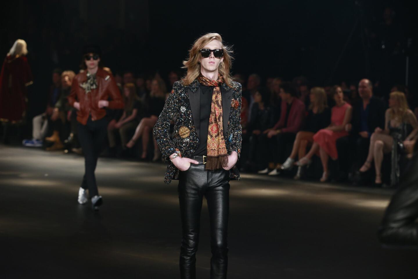 Saint Laurent's Hedi Slimane rocks the L.A. runway with retro-glam